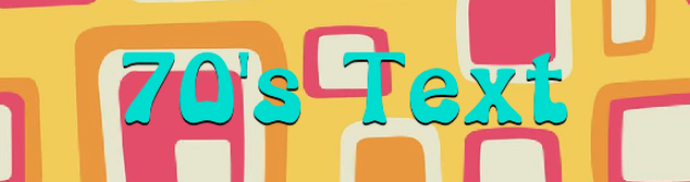 70s text style preview