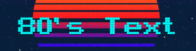 80s text style preview