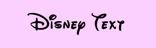 Disney font style text preview