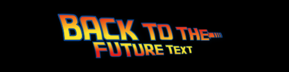 Back to the Future font style text preview