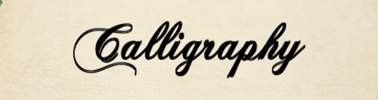 Calligraphy text style preview