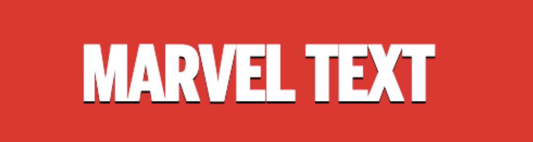 Marvel font style text preview