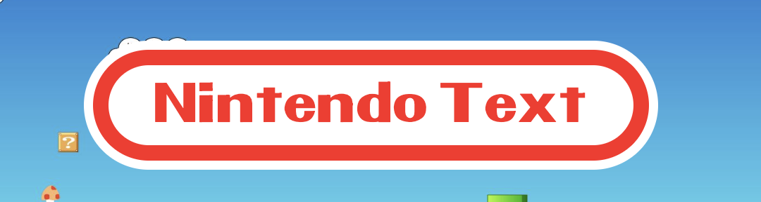 Nintendo font style text preview