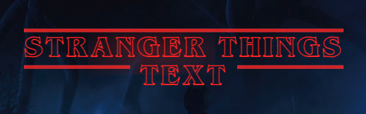 Stranger Things font style text preview