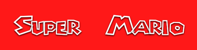 SuperMario font style text preview