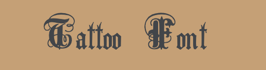 Tattoo text style preview