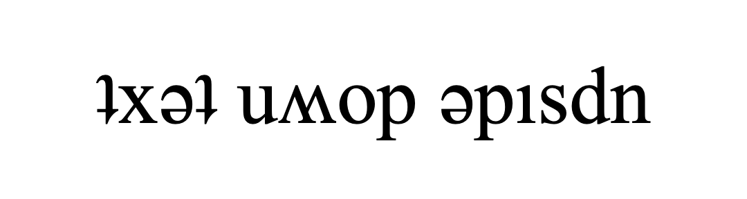 Upside down text style preview